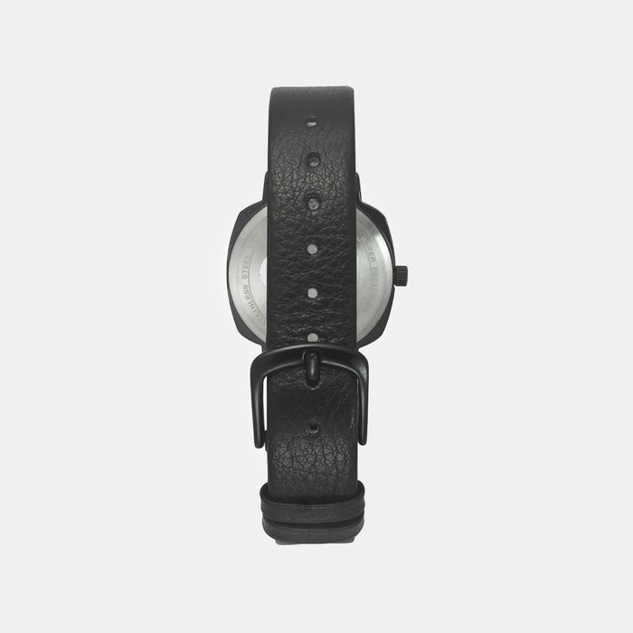 Women Quartz Black Dial Analog Leather Watch TW057HL02