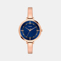 Women Quartz Blue Dial Analog Brass Watch TWEL12825-EX