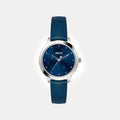 Women Quartz Blue Dial Analog Leather Watch TW022HL30