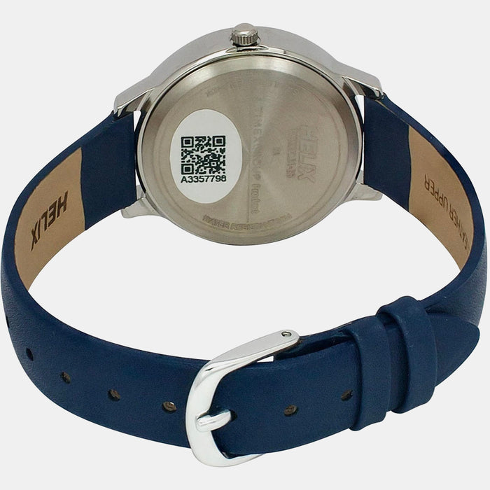 Women Quartz Blue Dial Analog Leather Watch TW022HL30