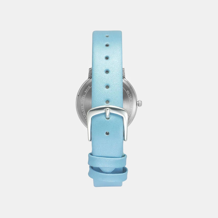 Women Quartz Blue Dial Analog Leather Watch TW056HL05T