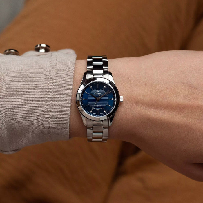 Women Quartz Blue Dial Analog Stainless Steel Watch 20335.41.51