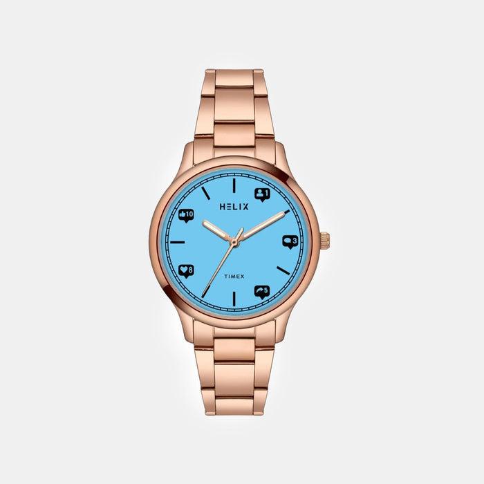 Women Quartz Blue Dial Analog Stainless Steel Watch TW060HL05T