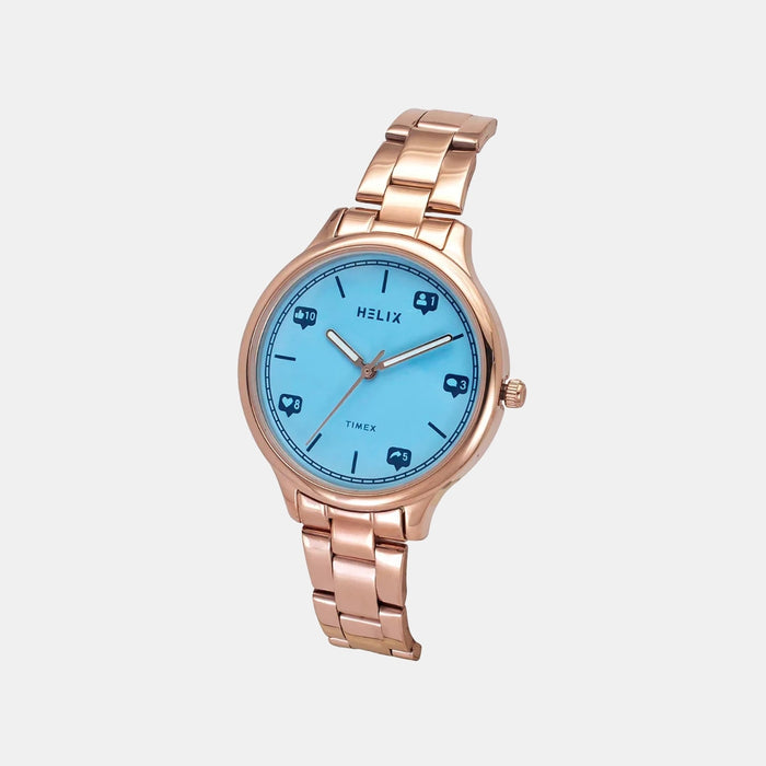 Women Quartz Blue Dial Analog Stainless Steel Watch TW060HL05T