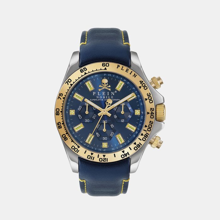 Philipp Plein Round Blue Chronograph watch