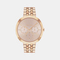Women Quartz Gold Dial Multi-Function Stainless Steel Watch 25200419
