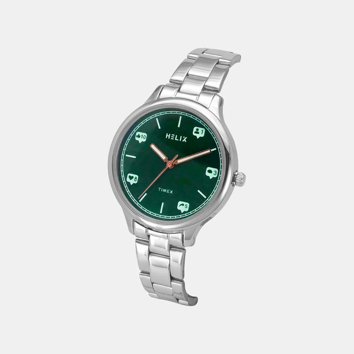 Women Quartz Green Dial Analog Stainless Steel Watch TW060HL04T