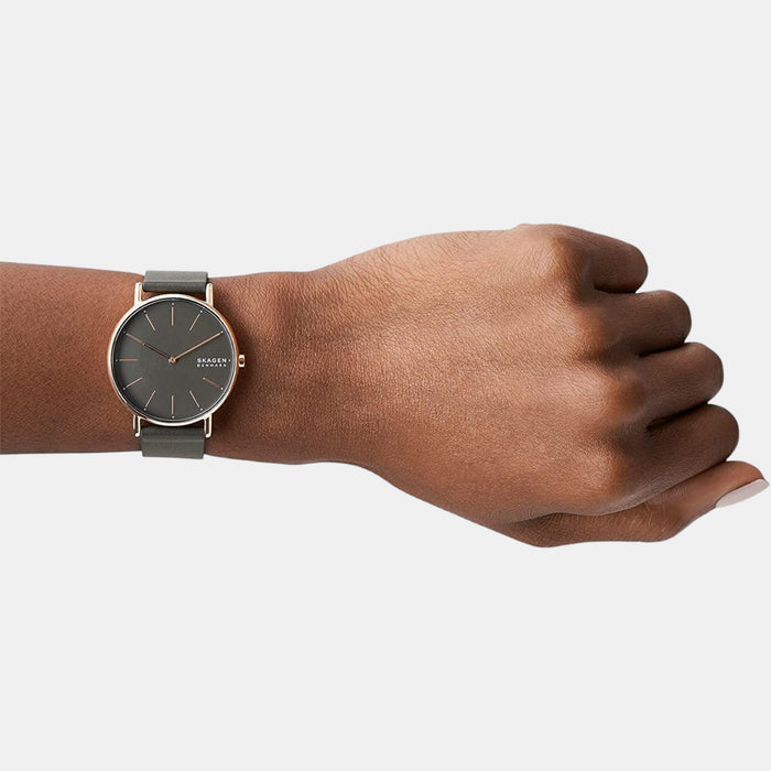 Skagen Leather Grey watch