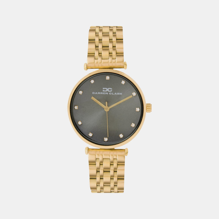 Women Quartz Grey Dial Analog Metal Watch 2009B-M0215