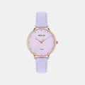 Women Quartz Lavender Dial Analog Leather Watch TW056HL02