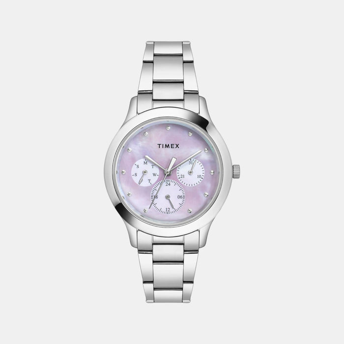 Women Quartz Mother Of Pearl Dial Analog Stainless Steel Watch TW000Q816-EX