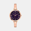 Women Quartz Purple Dial Analog Brass Watch TWEL12824-EX