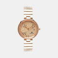 Women Quartz Rose Gold Dial Analog Stainless Steel Watch 7504B-M3307