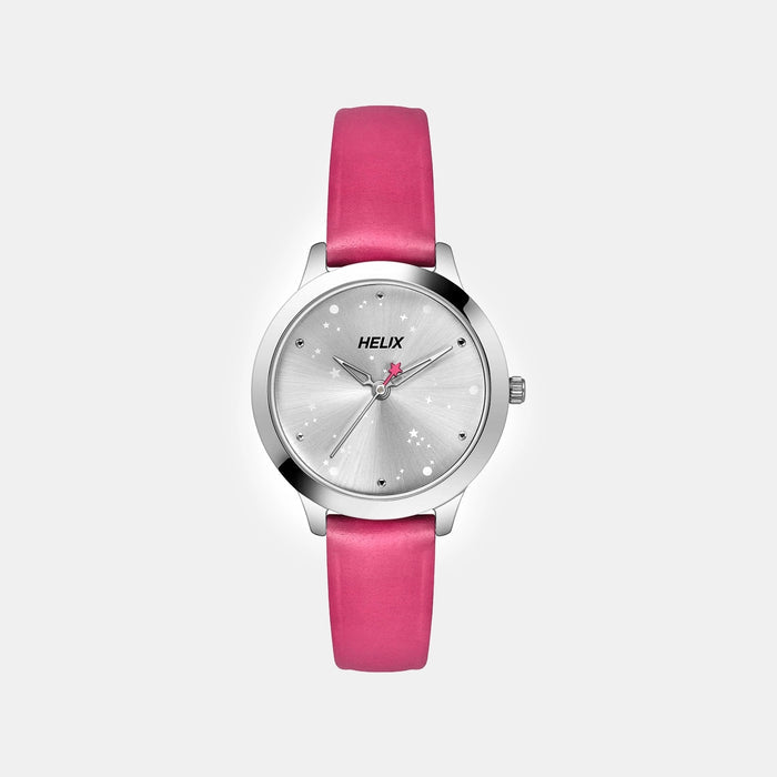 Women Quartz Silver Dial Analog Leather Watch TW022HL29