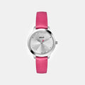 Women Quartz Silver Dial Analog Leather Watch TW022HL29