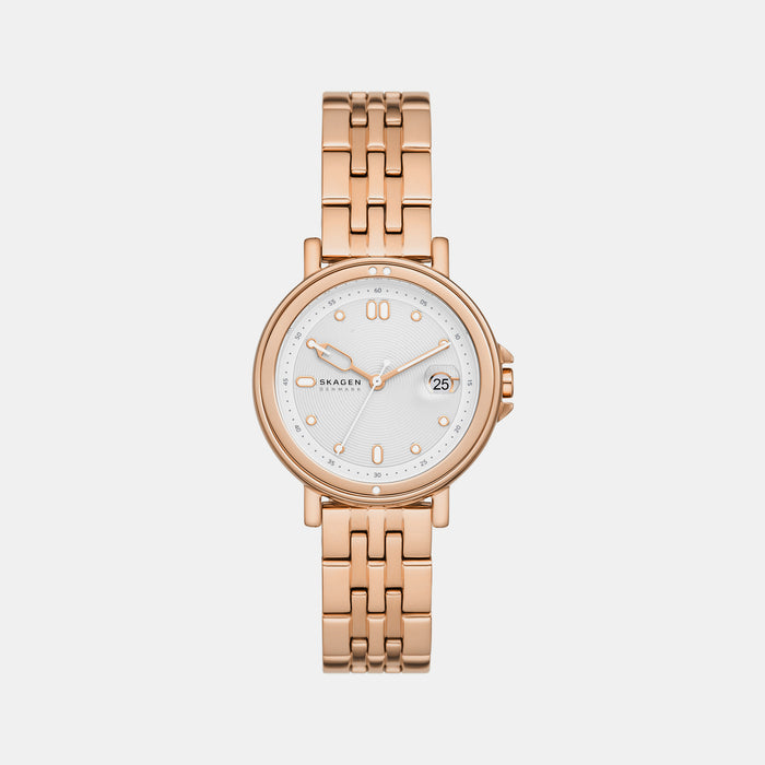 Women Quartz Silver Dial Analog Stainless Steel Watch SKW3136