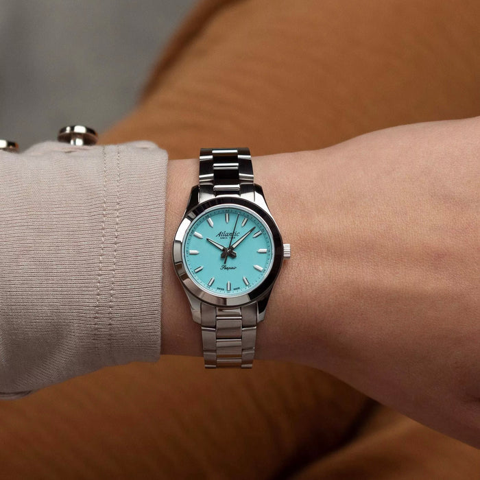 Women Quartz Turquoise Dial Analog Stainless Steel Watch 20335.41.91TQ