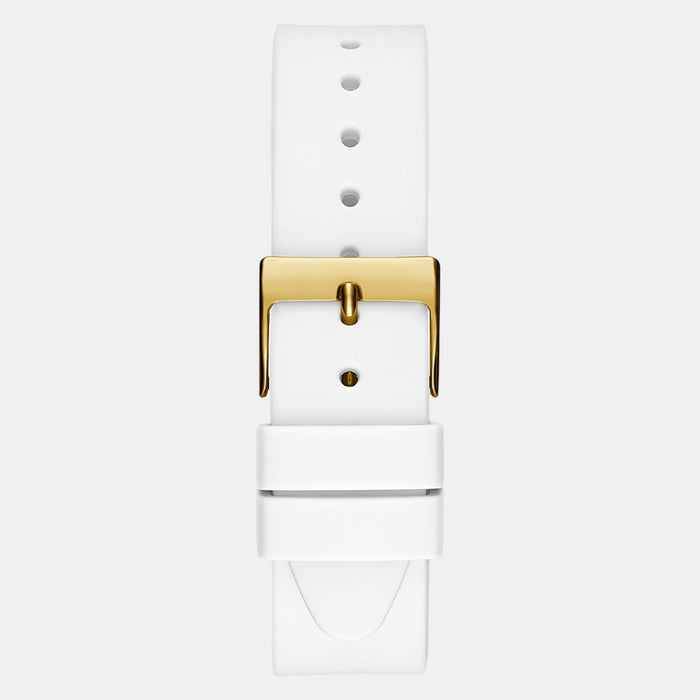 Women Quartz White Dial Analog Silicone Watch GW0530L6