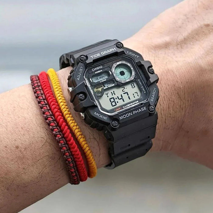 Youth Men Quartz Black Dial Digital Resin Watch A2247