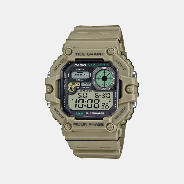 Youth Men Quartz Black Dial Digital Resin Watch A2248