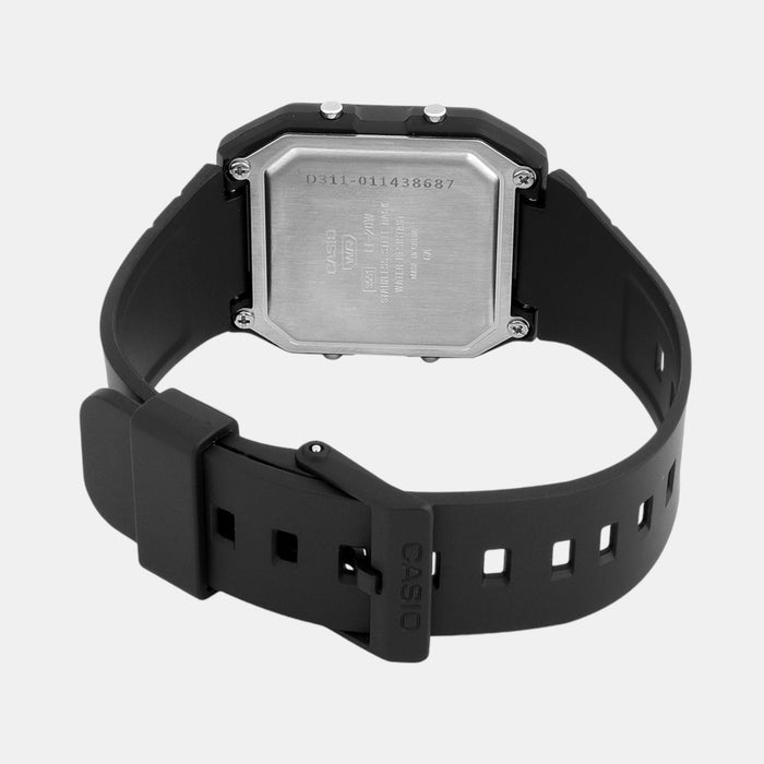 Youth Men Quartz Black Dial Digital Resin Watch D311