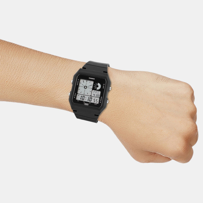 Youth Men Quartz Black Dial Digital Resin Watch D311
