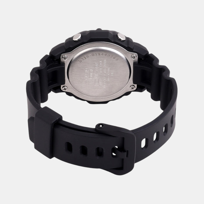 Youth Men Quartz Black Dial Digital Resin Watch D316