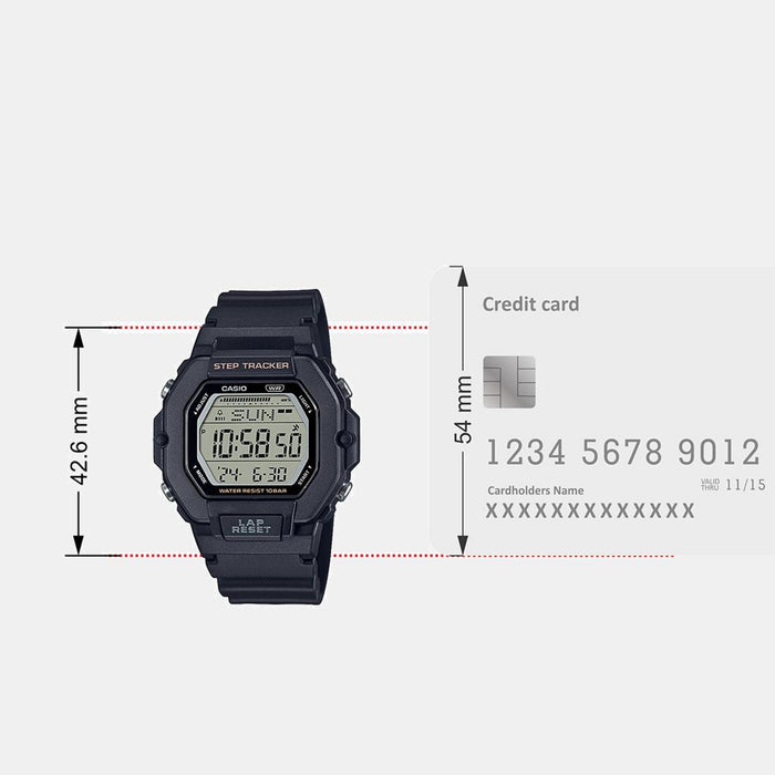 Youth Men Quartz Black Dial Digital Resin Watch D316