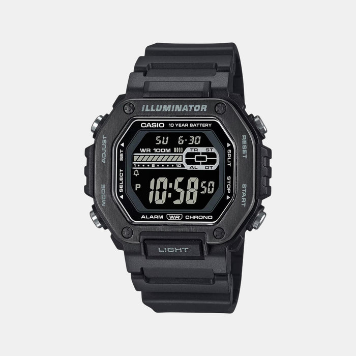 Youth Men Quartz Black Dial Digital Resin Watch D349