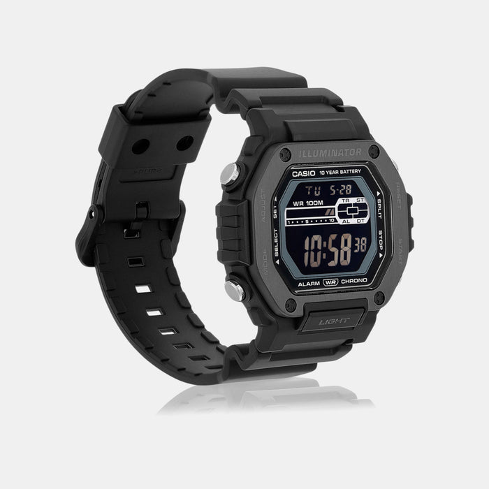Youth Men Quartz Black Dial Digital Resin Watch D349