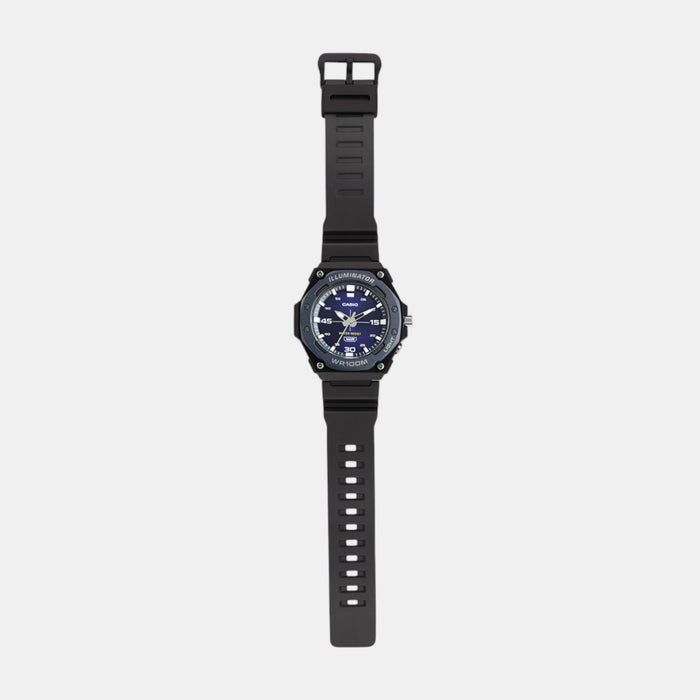 Youth Men Quartz Blue Dial Analog Resin Watch D356