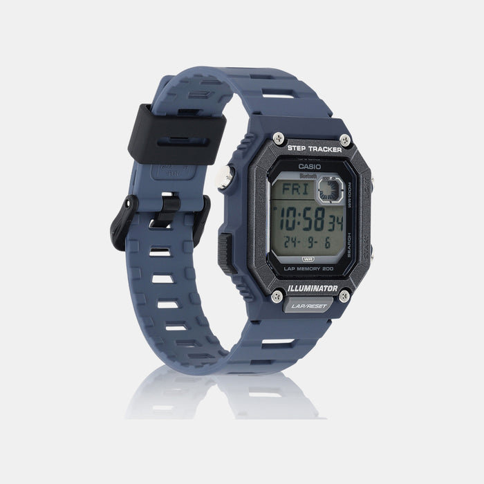 Youth Men Quartz Blue Dial Digital Resin Watch D353