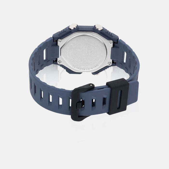 Youth Men Quartz Blue Dial Digital Resin Watch D353