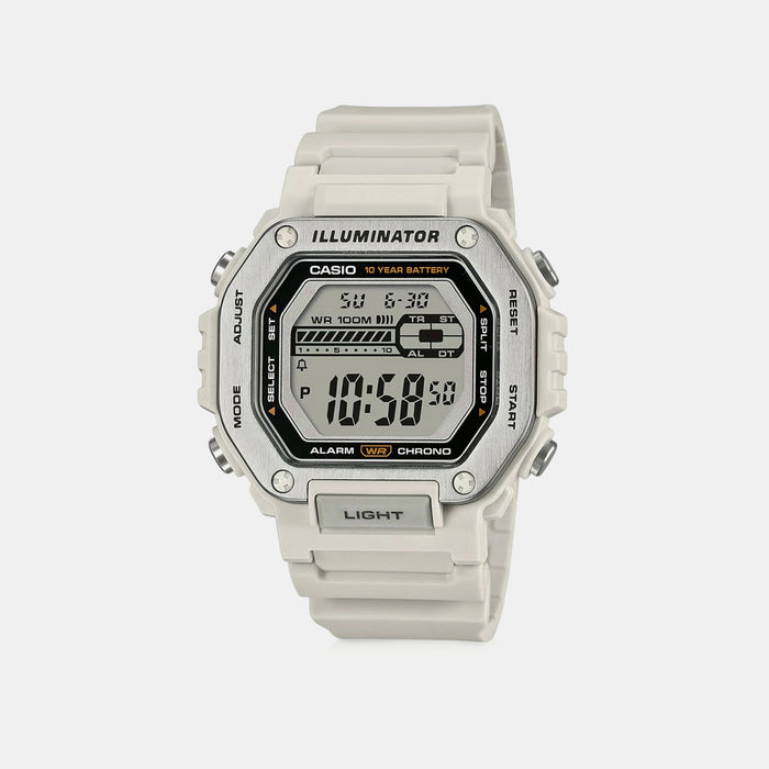 Youth Men Quartz Cream Dial Digital Resin Watch D348