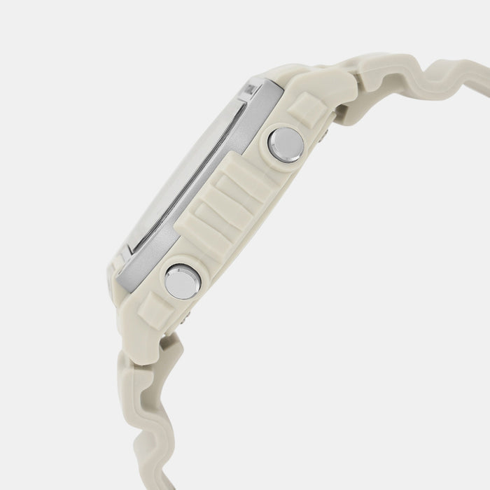 Youth Men Quartz Cream Dial Digital Resin Watch D348