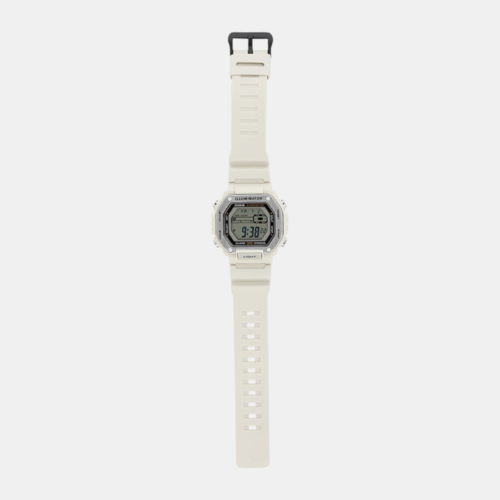 Youth Men Quartz Cream Dial Digital Resin Watch D348