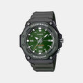 Youth Men Quartz Green Dial Analog Resin Watch D357