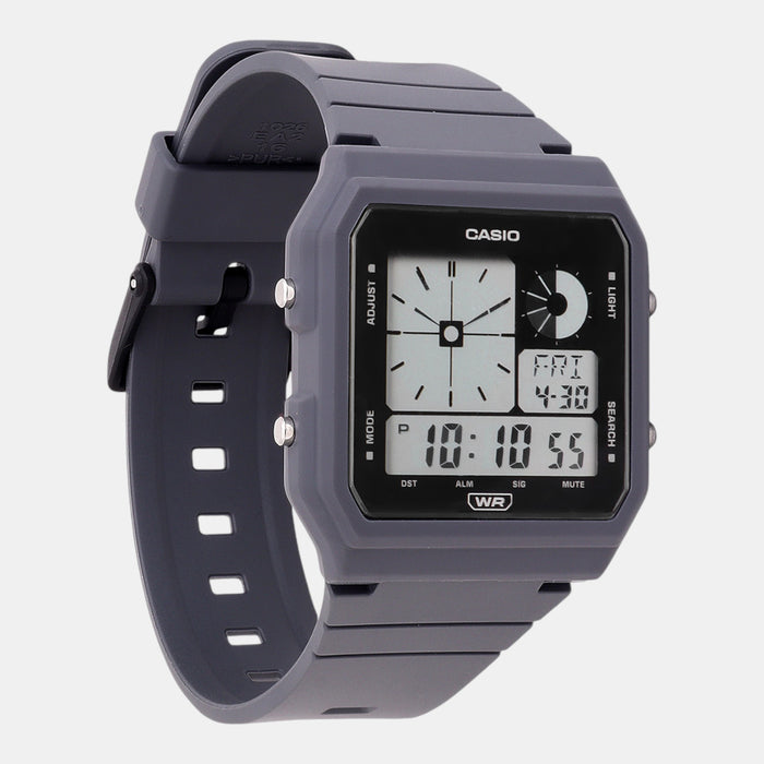 Youth Men Quartz Grey Dial Digital Resin Watch D314