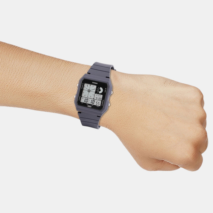 Youth Men Quartz Grey Dial Digital Resin Watch D314