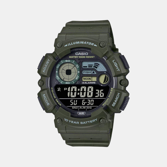 Youth Men Quartz Grey Dial Digital Resin Watch D350