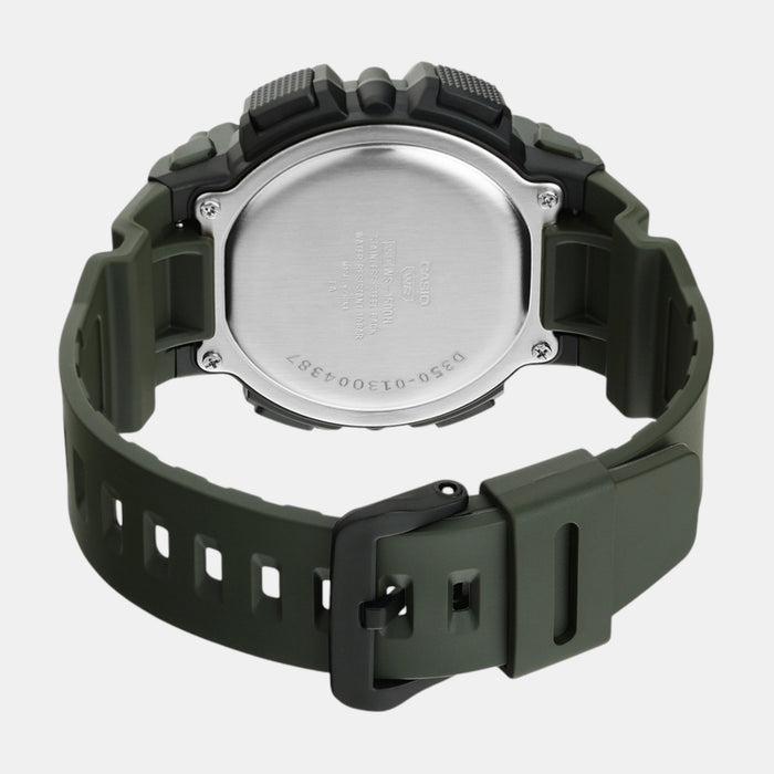 Youth Men Quartz Grey Dial Digital Resin Watch D350