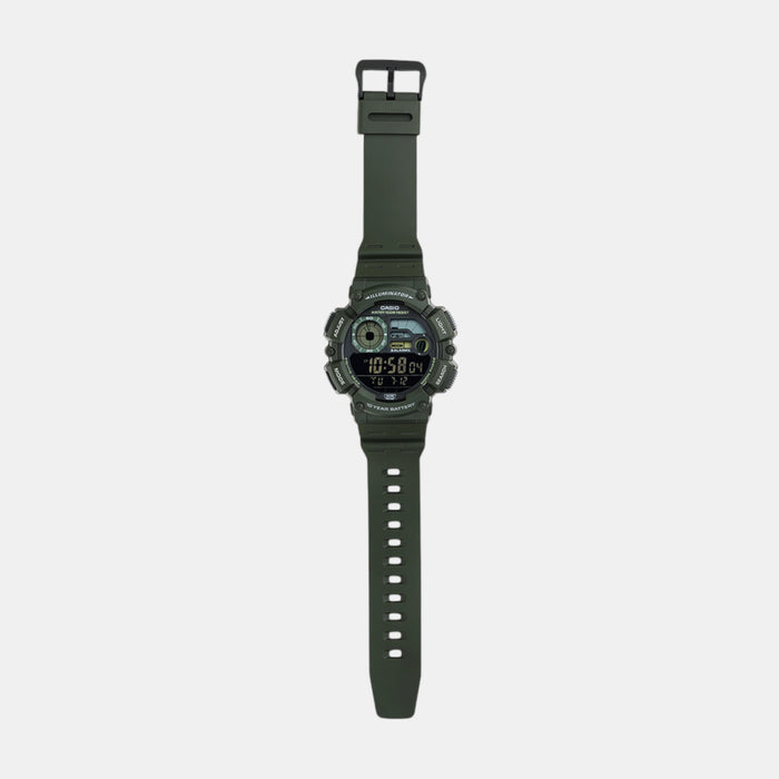 Youth Men Quartz Grey Dial Digital Resin Watch D350