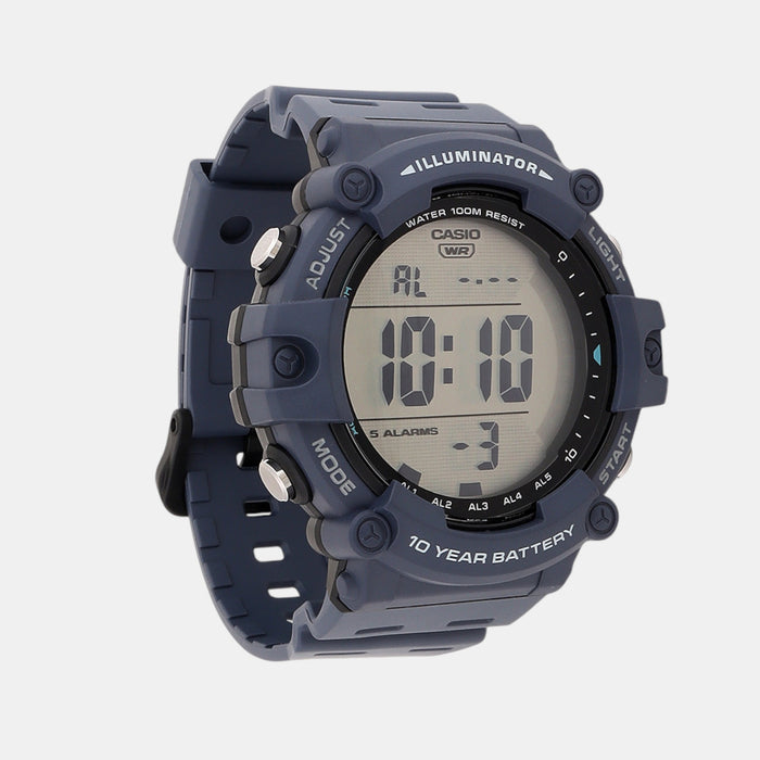 Youth Men Quartz Navy Dial Digital Resin Watch D319