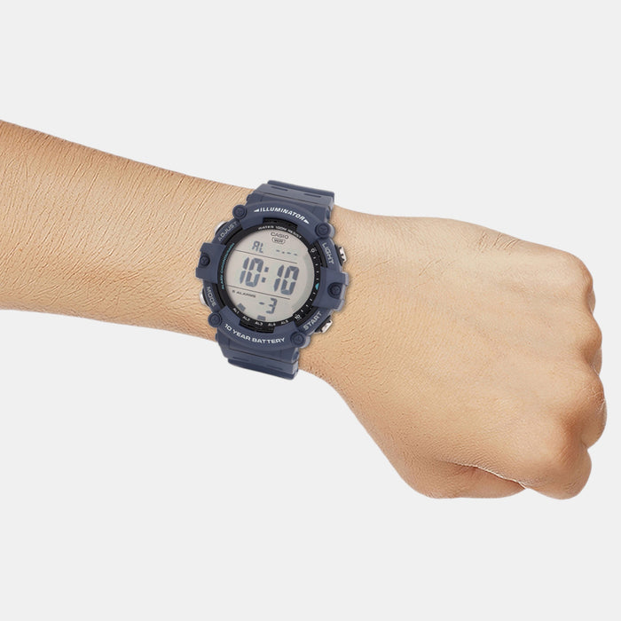 Youth Men Quartz Navy Dial Digital Resin Watch D319