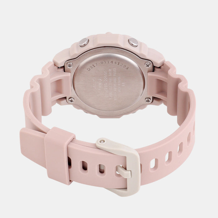 Youth Men Quartz Pink Dial Digital Resin Watch D317