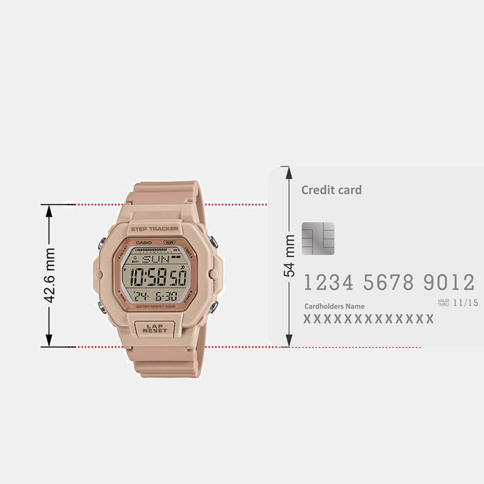 Youth Men Quartz Pink Dial Digital Resin Watch D317