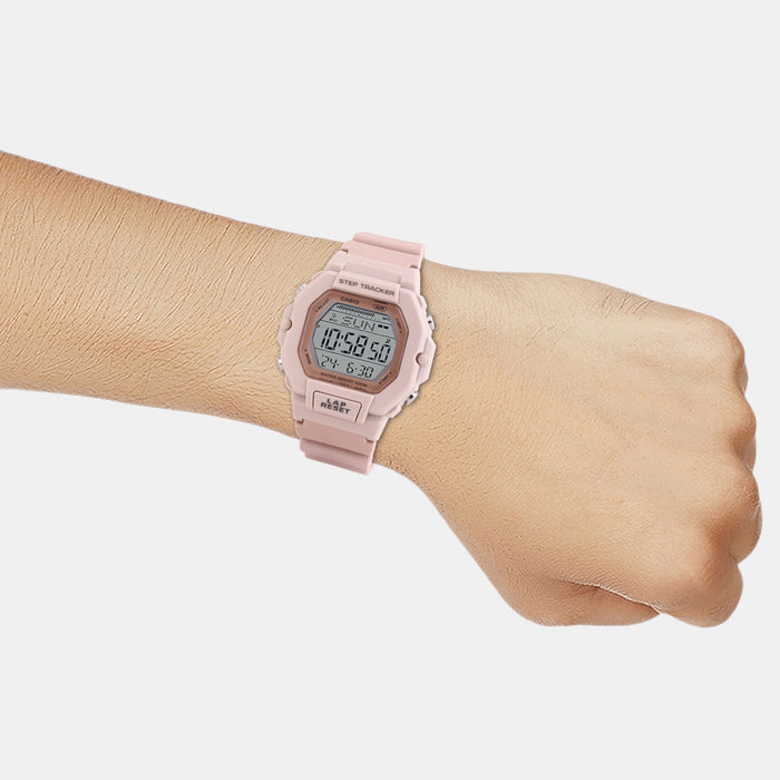 Youth Men Quartz Pink Dial Digital Resin Watch D317