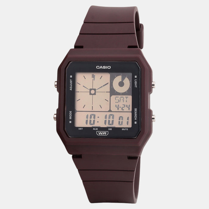 Youth Men Quartz Purple Dial Digital Resin Watch D313