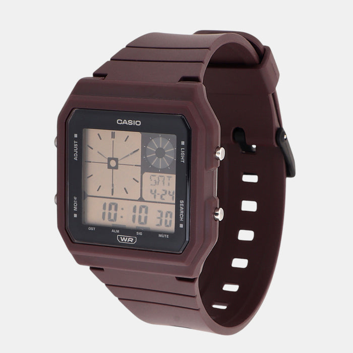 Youth Men Quartz Purple Dial Digital Resin Watch D313
