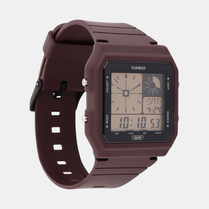 Youth Men Quartz Purple Dial Digital Resin Watch D313